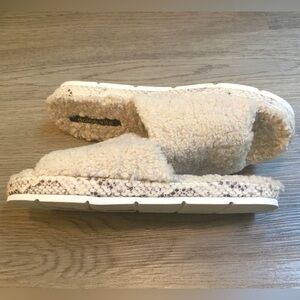 Dolce Vita Open Toe Sheepskin Mule Slippers